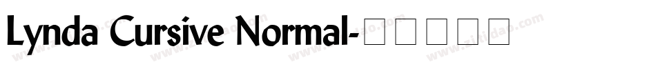 Lynda Cursive Normal字体转换